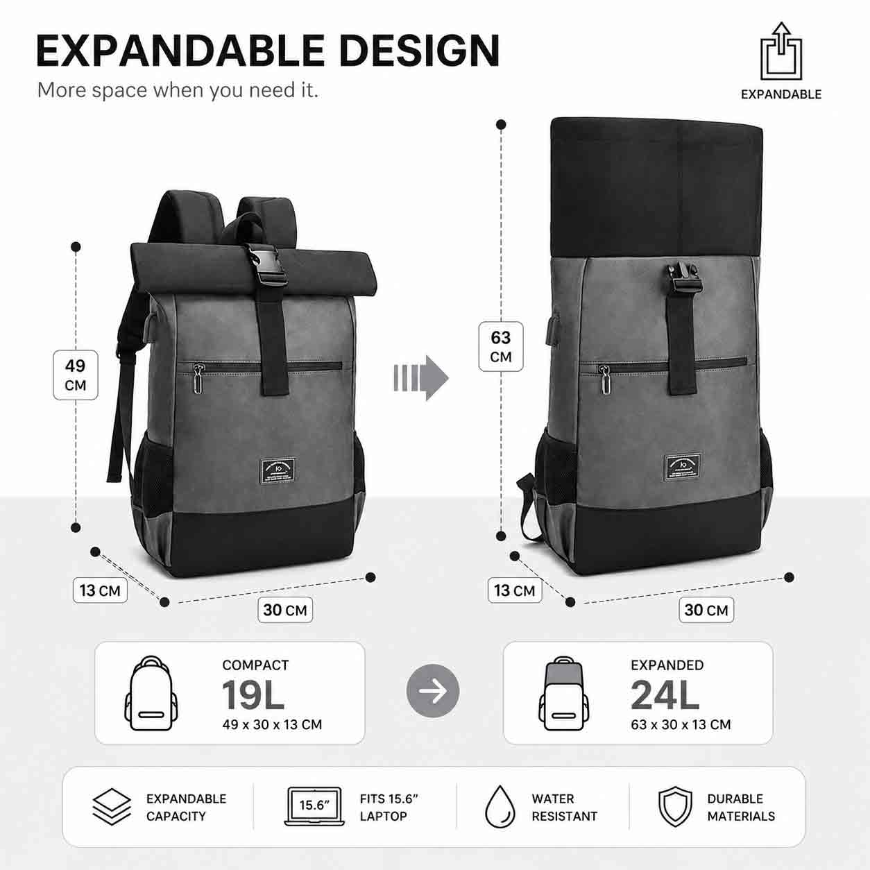 The Element Roll-Top Rucksack